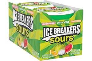 ICE BREAKERS Sours Assorted Fruit Flavored Sugar Free Mints Tins, 1.5 oz (8 Count)