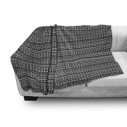Ambesonne Mudcloth Throw Blanket, Chevron