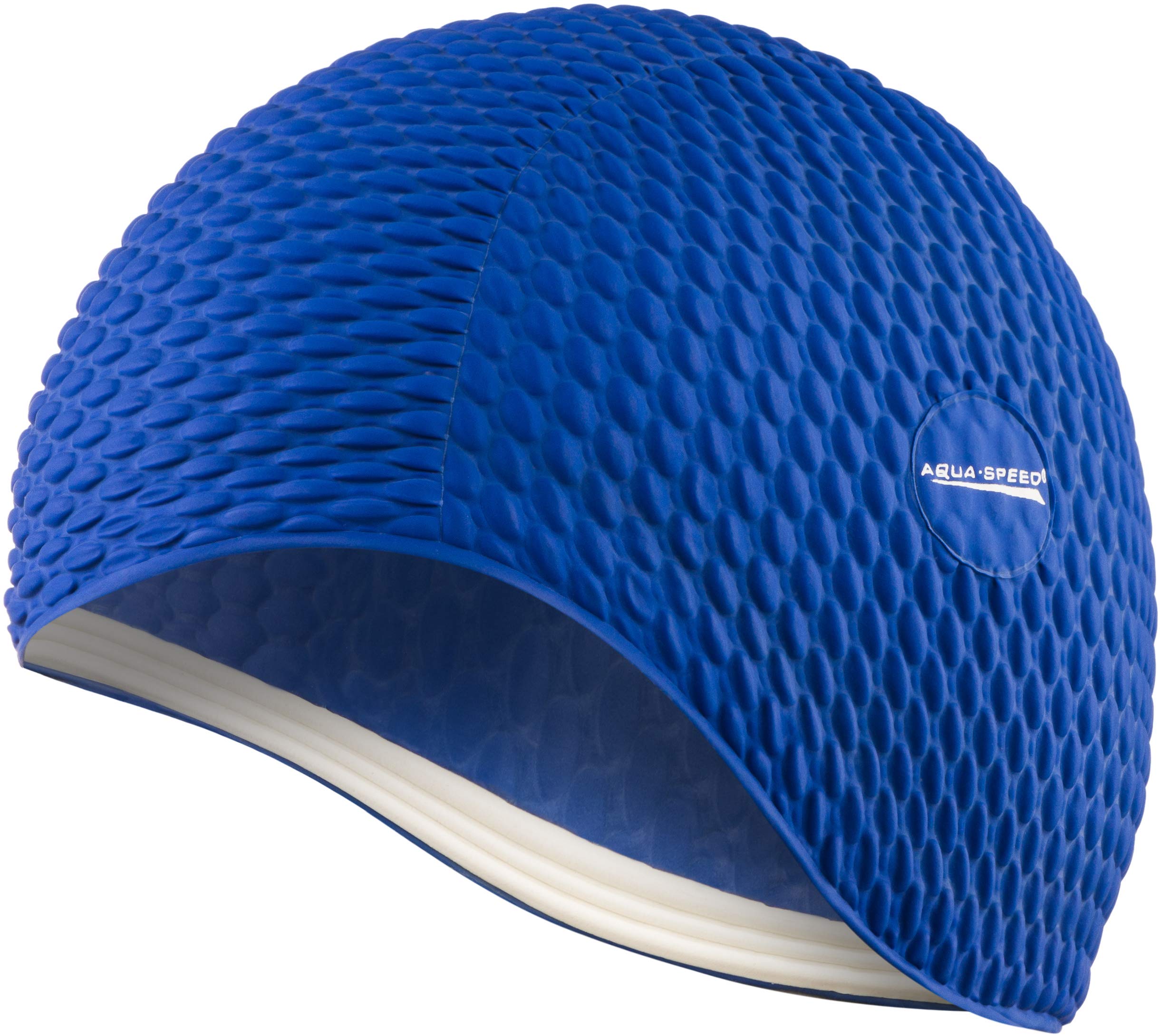 Aqua Speed swim cap | bathing cap | sports | training | swimming | long hair | latex | Bombastic Tic-Tac | Bombastic/medium blue /10 — image 1