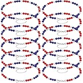 Landical 12 Pcs Bling Baseball Necklace Ice Beaded Baseball Necklace Cool Gifts Bulk for Team Players Lovers Fans