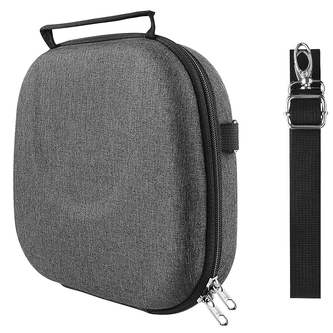 Geekria Shield Gaming Headset Case for Lay Flat Over-Ear Headphones, Replacement Hard Shell Travel Carrying Bag with Cable Storage, Compatible with SteelSeries, Logitech, JBL and More