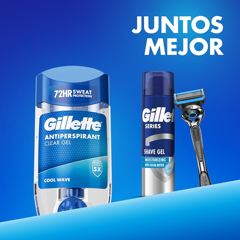 Clear Gel Antitranspirante Y Desodorante Cool Wave Para Hombre, 4x70 ml