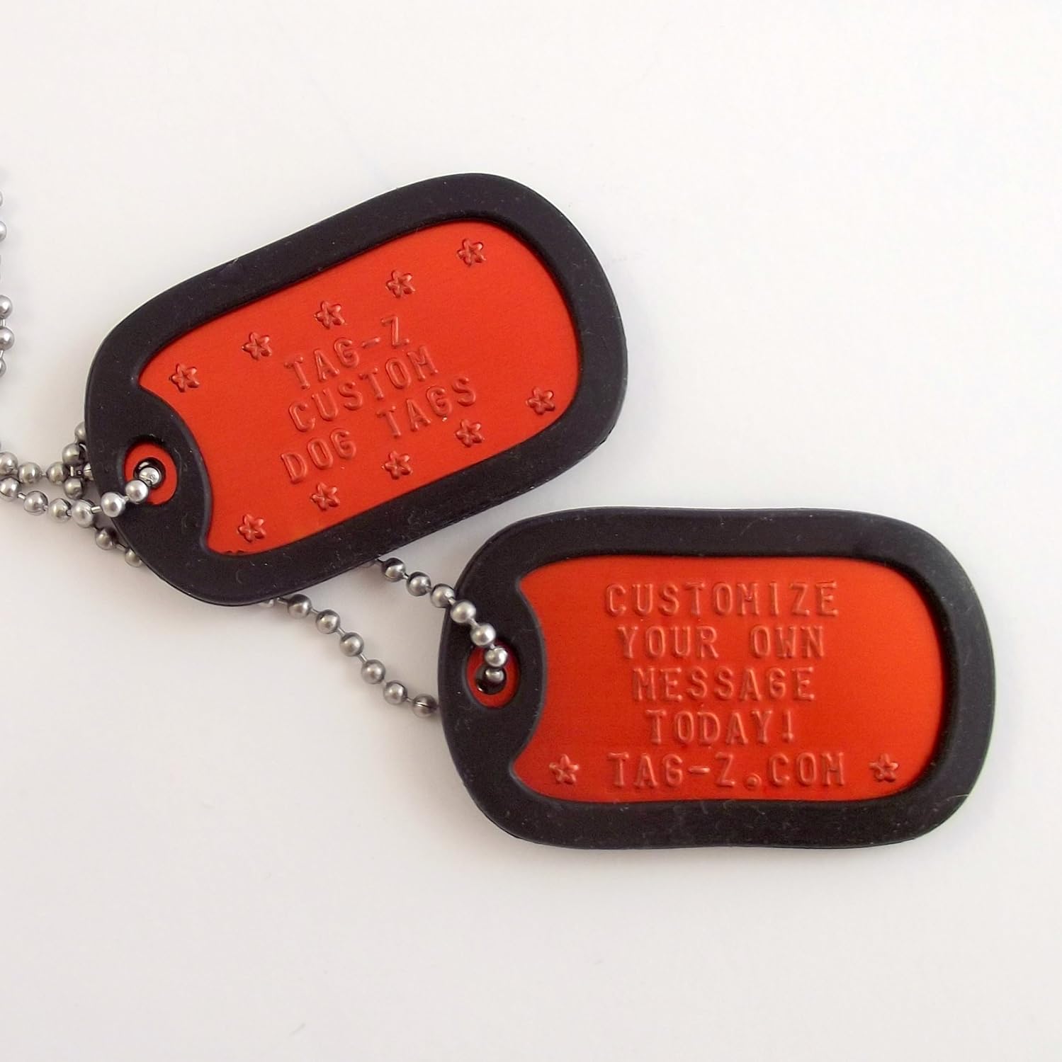 orange dog tag