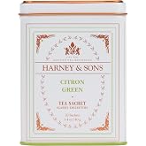Harney &amp; Sons Citron Green Tea, White, 20 Count (Pack of 1) | Green tea with bright citron and citrus flavors. Contains caffeine.