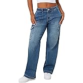 True Religion Women's SN Cargo Denim Pant: Elevated Style with Functional Utility