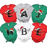 Personalized Christmas Family Shirts & Sweatshirts 2025 – Funny Matching Holiday Outfits for Women, Men & Kids – Custom Name Santa Reindeer Design – Family Christmas Pajamas Gift Tops