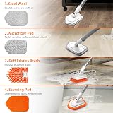 JEHONN 4-in-1 Shower Scrubber with Long Extendable Handle 4 Attachments view 2