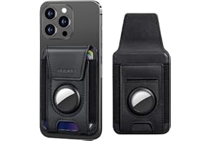 nuoku Magnetic Wallet Card Holder, Compatible with Magsafe Wallet for Airtag Holder, Magnetic Phone Wallet for iPhone 15/14/13/12 Series, Not for 13 Mini/12 Mini, Max Fits 6 Cards