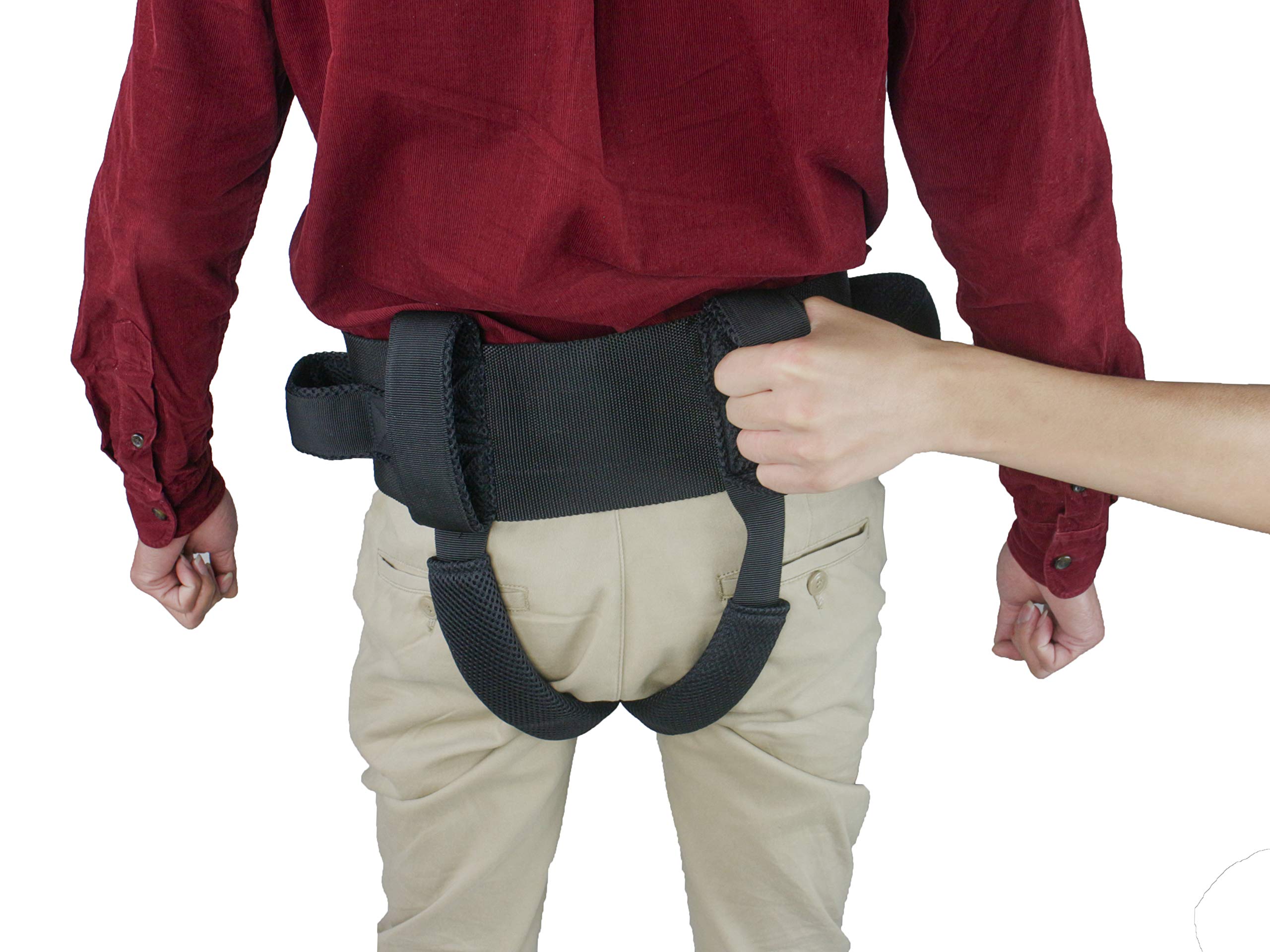 Obbomed MB-2910 Patient Lift Transfer Gait Belt with Leg Straps & Quick Release Metal Buckle, Medical Nursing Safety Assist Device for Moving Elderly Disabled, bariatric Handicap – 55 inch