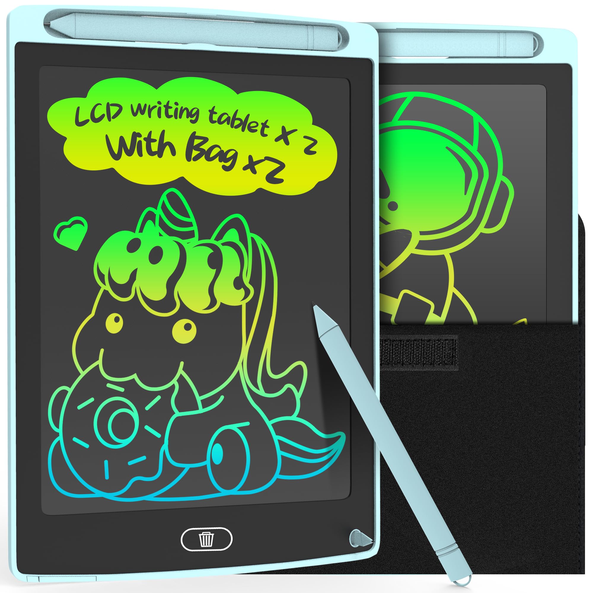 LEYAOYAO 2 Pack LCD Writing Tablet 8.5inch with Bag