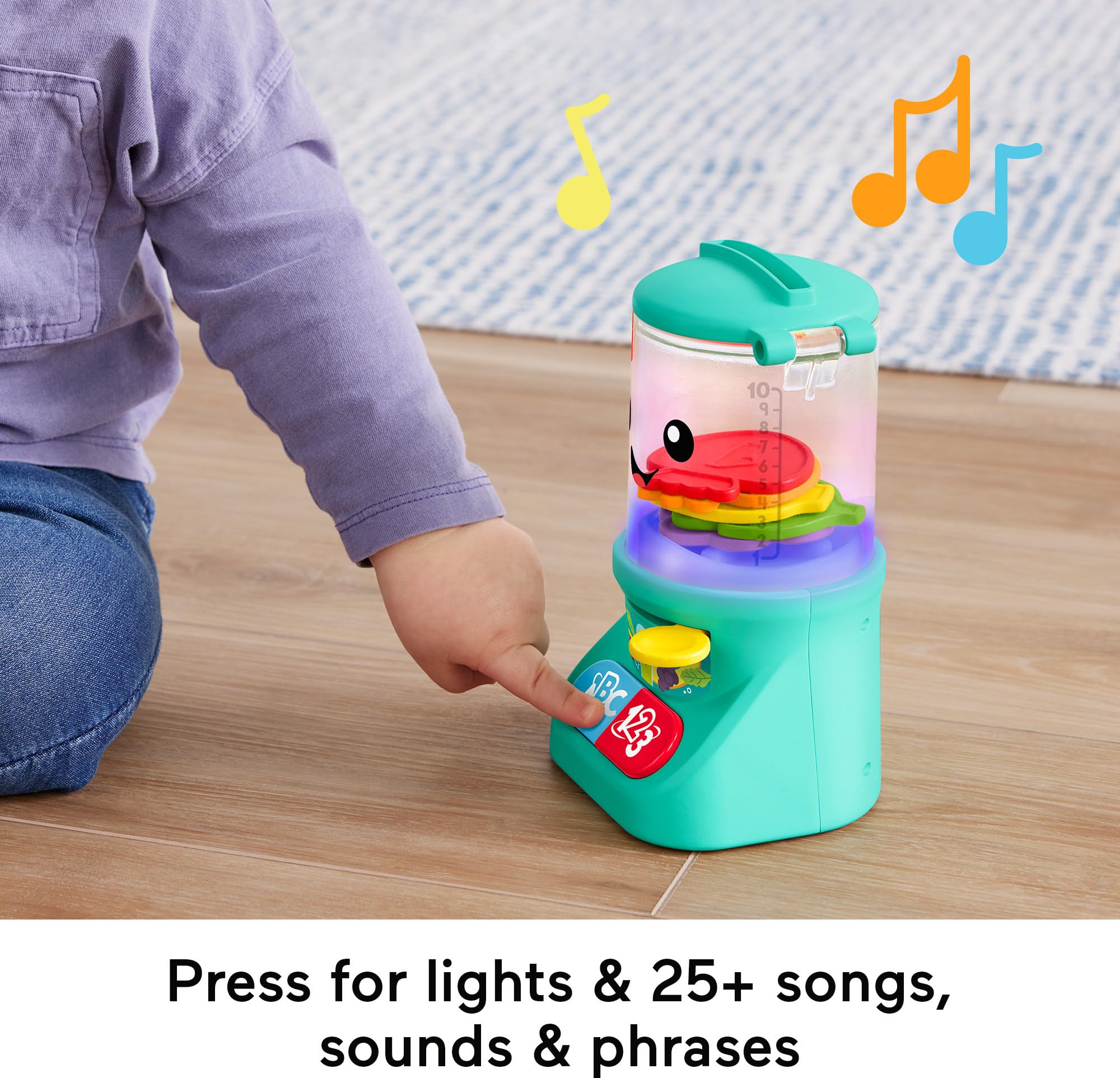 Fisher-Price Laugh & Learn Baby & Toddler Toy Counting & Colors Smoothie Maker Pretend Blender with Music & Lights for Ages 9+ Months