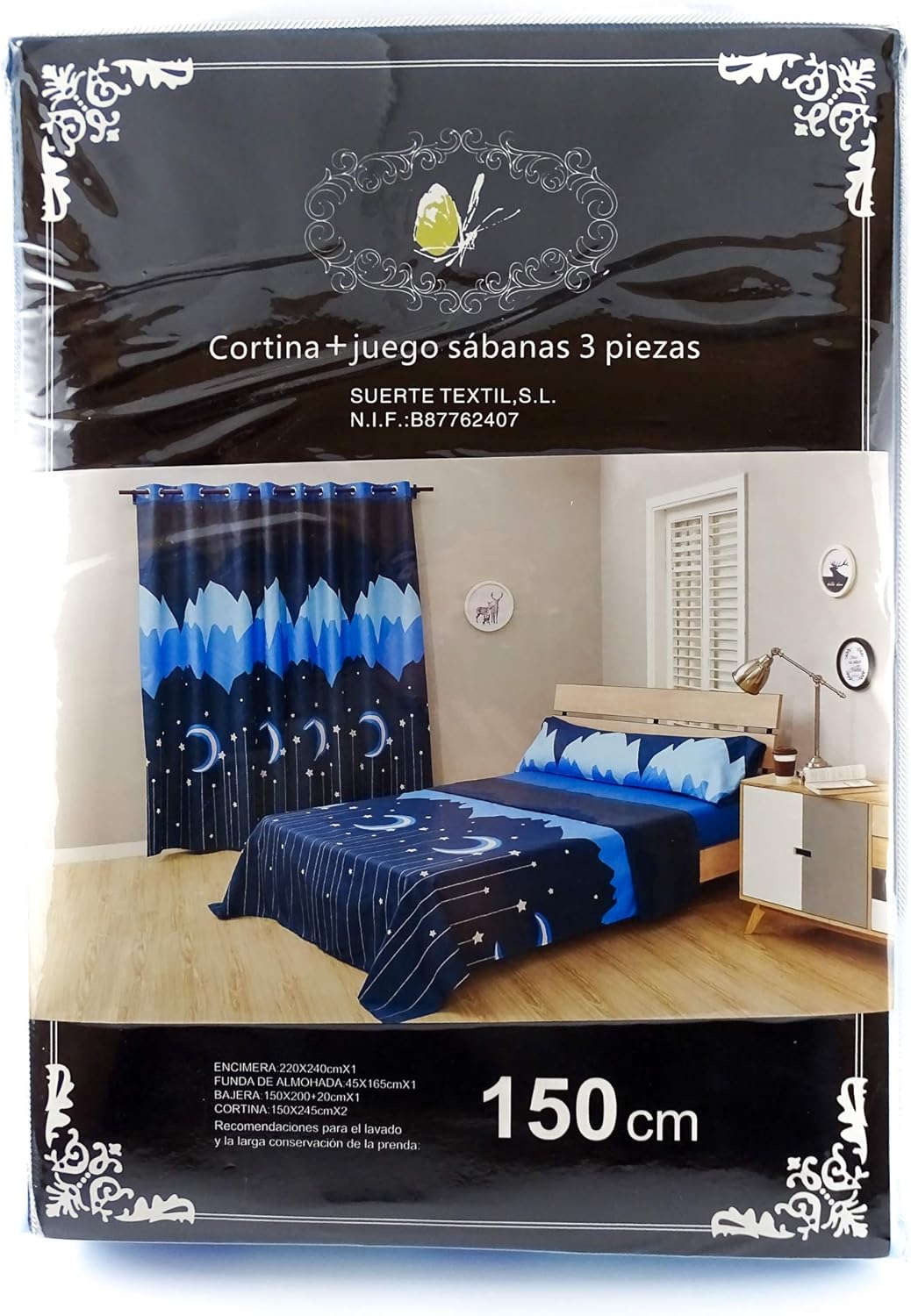 juego sabanas 3 piezas cortina juego