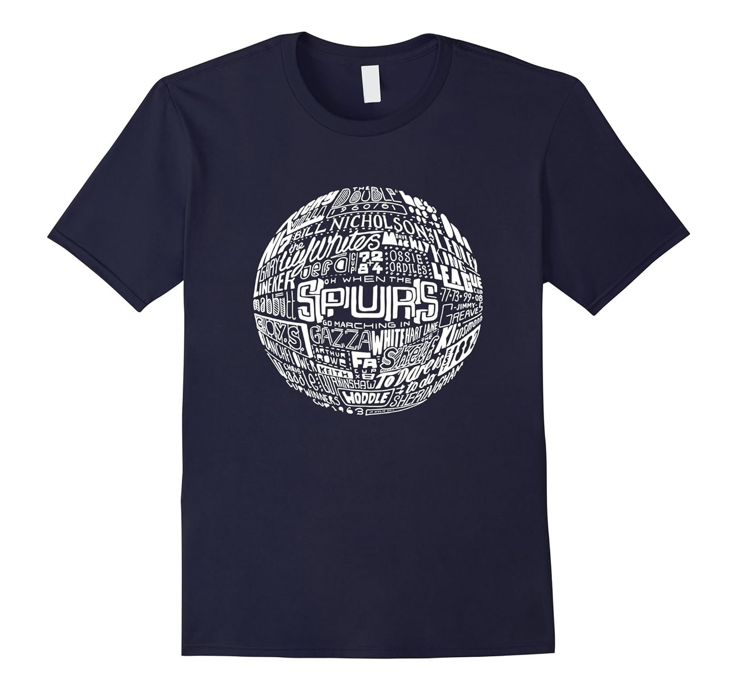 Tottenham Hotspur - White Typography Print t-shirt-ANZ