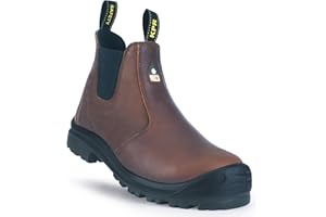 KPR Men's M706 CSA Approved ESR 6" Wide Double gore Premium Leather Composite Toe Work Safety Chelsea Elastic Side Gore Boots