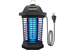 GOOTOP Mosquito Zapper, Bug Zapper Outdoor, Electric Bug Zapper, Fly Zapper, Mosquito Killer, 3 Prong Plug, 90-130V, Black