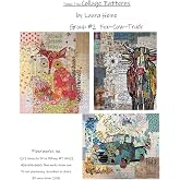 Laura Heine Teeny Tiny Collage Quilt Pattern Group 2 &ndash; Fox, Cow &amp; Truck Mini Quilt Patterns for Appliqu&eacute; Wall Hangings (16x20 Finished Size)
