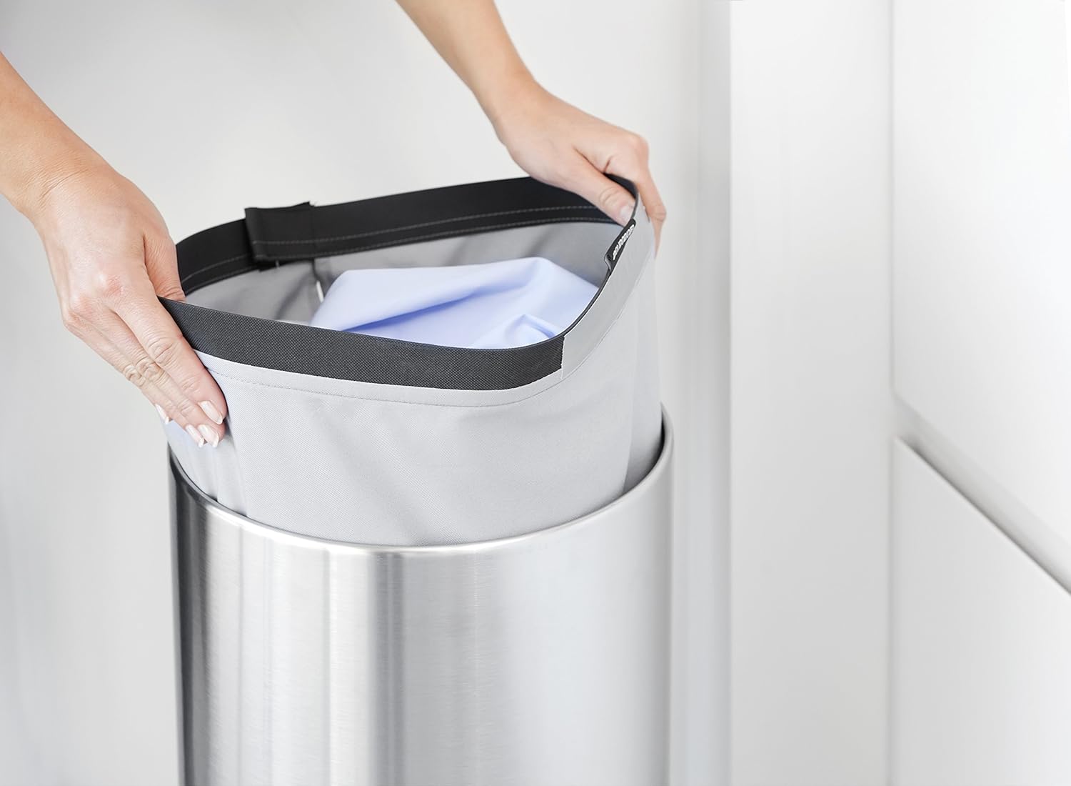 Home Stainless Steel 35 L Brabantia Laundry Bin with Stainless Steel