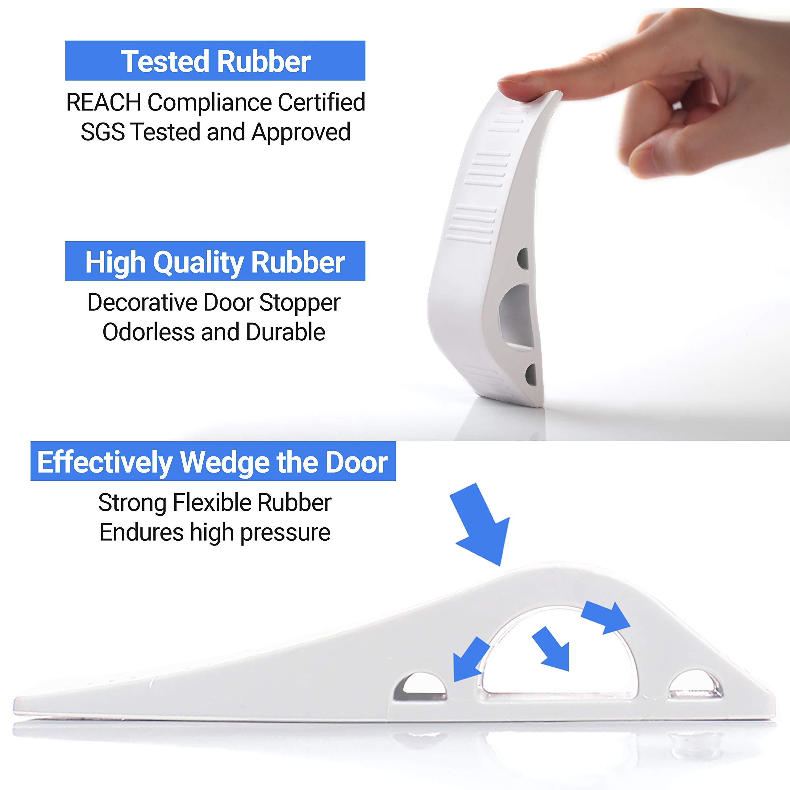 Wundermax Decorative Door Stopper With Free Bonus Holders, Door Stop