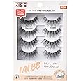 KISS My Lash But Better False Eyelashes, 'Well Blended', 16 mm, Includes 4 Pairs Of Lashes, Contact Lens Friendly, Easy to Apply, Reusable Strip Lashes