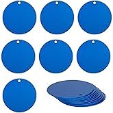 StayMax 2 Inch Round Anodized Aluminum Engraving Blanks Tags Stamping Blanks 25 Pack (Blue)
