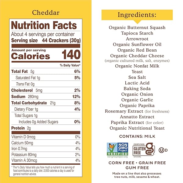SIMPLE MILLS POP MMMS CHEDDAR BAKED SNACK CRACKERS, GLUTEN FREE, 4 OUNCE (PACK OF 3)