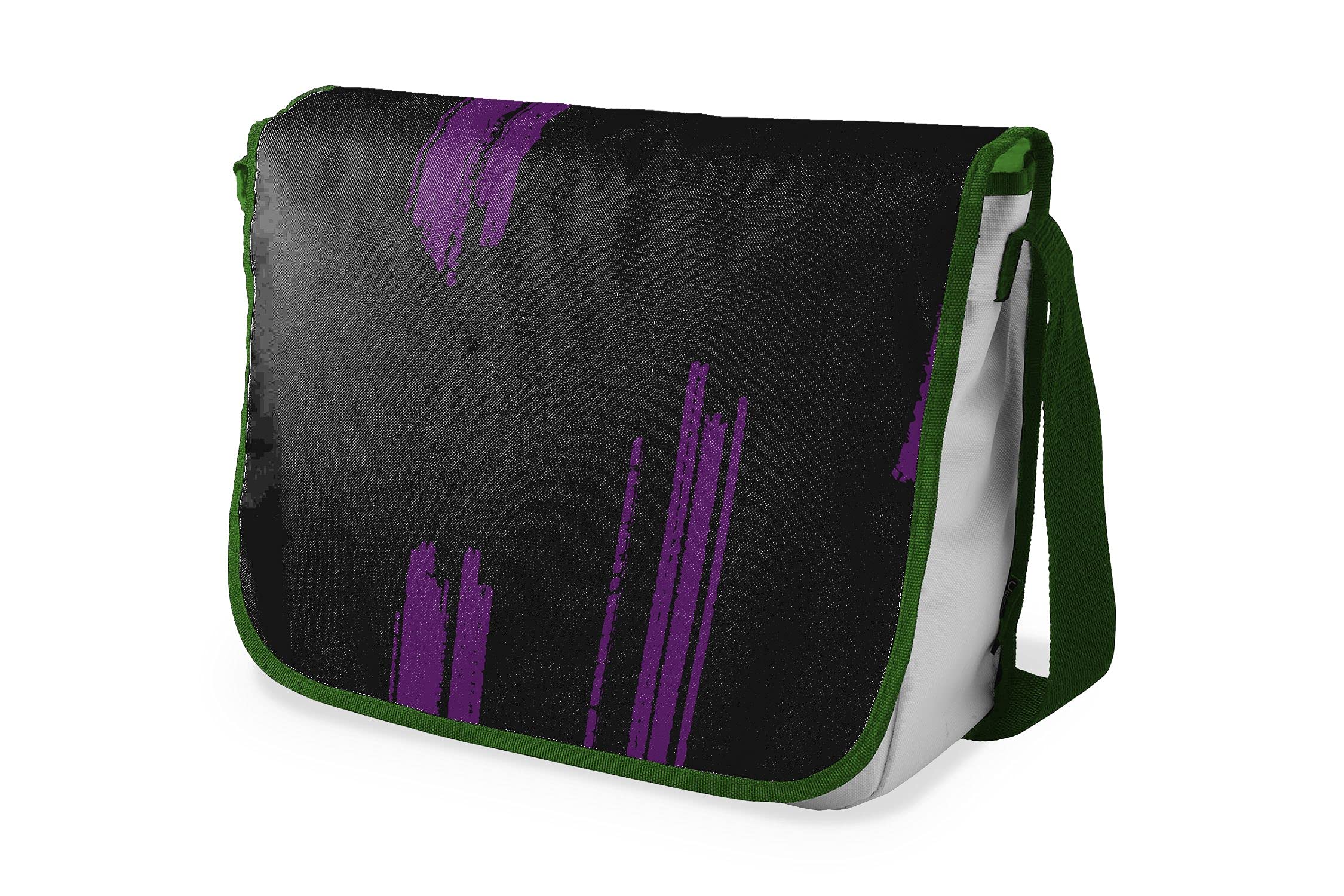 Bonamaison Digitally Printed Messenger School Bag with Khaki Strap for Students, Cross Body Bag, Courier Bag, Shoulder Bag for School, Back to School, Size: 29x36 Cm