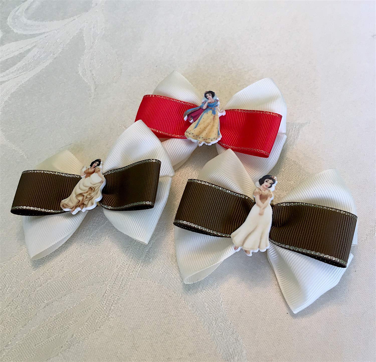 Amazon Com Elegant Snow White Bow Disney Princess Hair Bow Snow