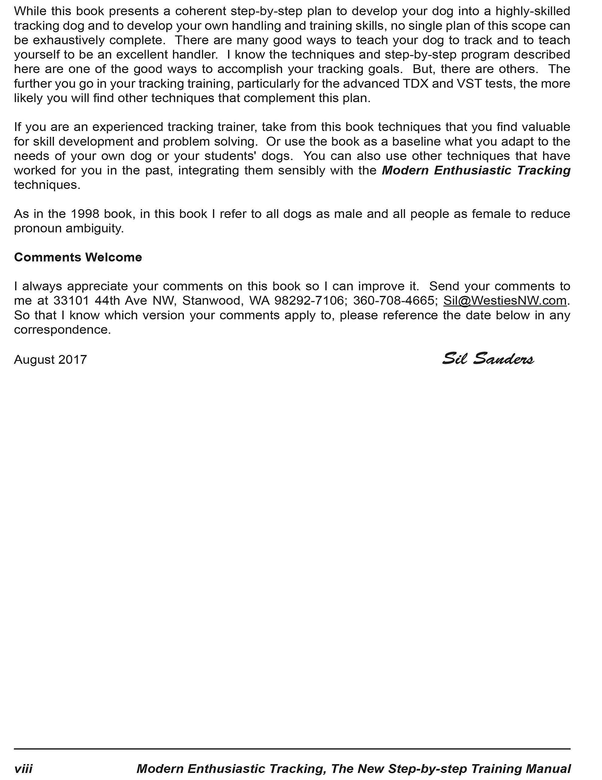 Modern Enthusiastic Tracking, The New Step-by-Step Training Handbook:  William (Sil) Sanders: 9781892119216: Amazon.com: Books