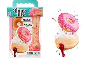 Slime Life Pink Icing Round & Jelly Filled Donuts DIY Slime Kit - Unboxing Ingredients to Make, Smash, and Stretch Your Food 