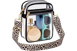 BAGENIUS Clear Bag for Stadium Events, Clear Purse with Removable Strap, Messenger Bag for Concert Work Sports and Fetivals