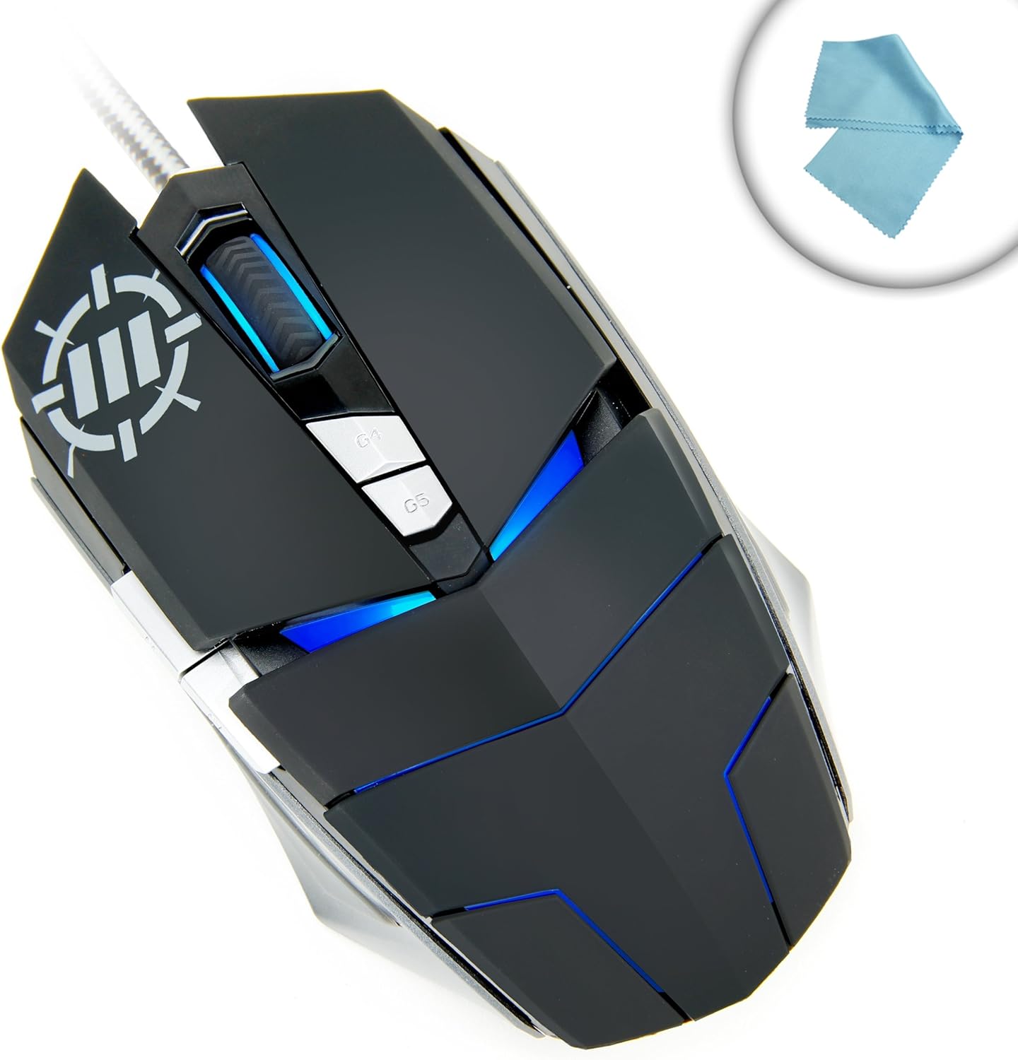 ENHANCE GX-M3 Gaming Mouse with 2800 DPI , 7 Programmable Buttons & 4 LED Color Changing Lights - Works with ASUS ROG G751JY , Alienware 17 , MSI GT80 Titan & More Gaming Laptops