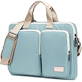 SANFAN 360° Protective Laptop Shoulder Bag Sleeve Case for MacBook Pro/Air 13 inch,MacBook Pro 14 inch,13.3 inch-14 inch Laptop (Light Blue)