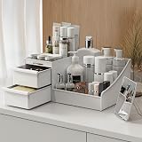 DancesCat Makeup Organizer Large 7 Compartments 2 Drawers ABS Vanity Storage view 2