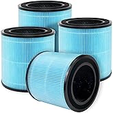 4 Pack AP0601 Replacement Filters Compatible with Airtok Air Puri-fier, 4-in-1 True Filters, High-Efficiency Activated Carbon Filter, AP0601-RF¡