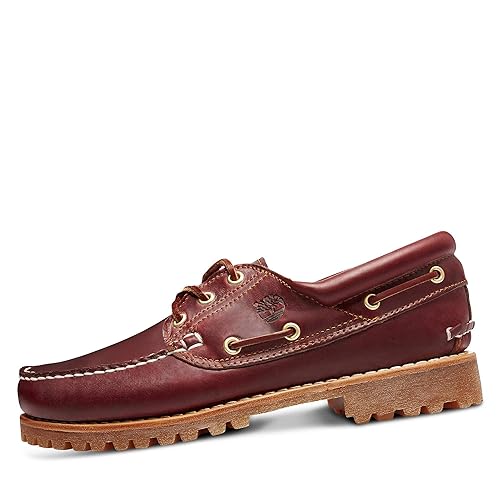 timberland burgundy boat shoes