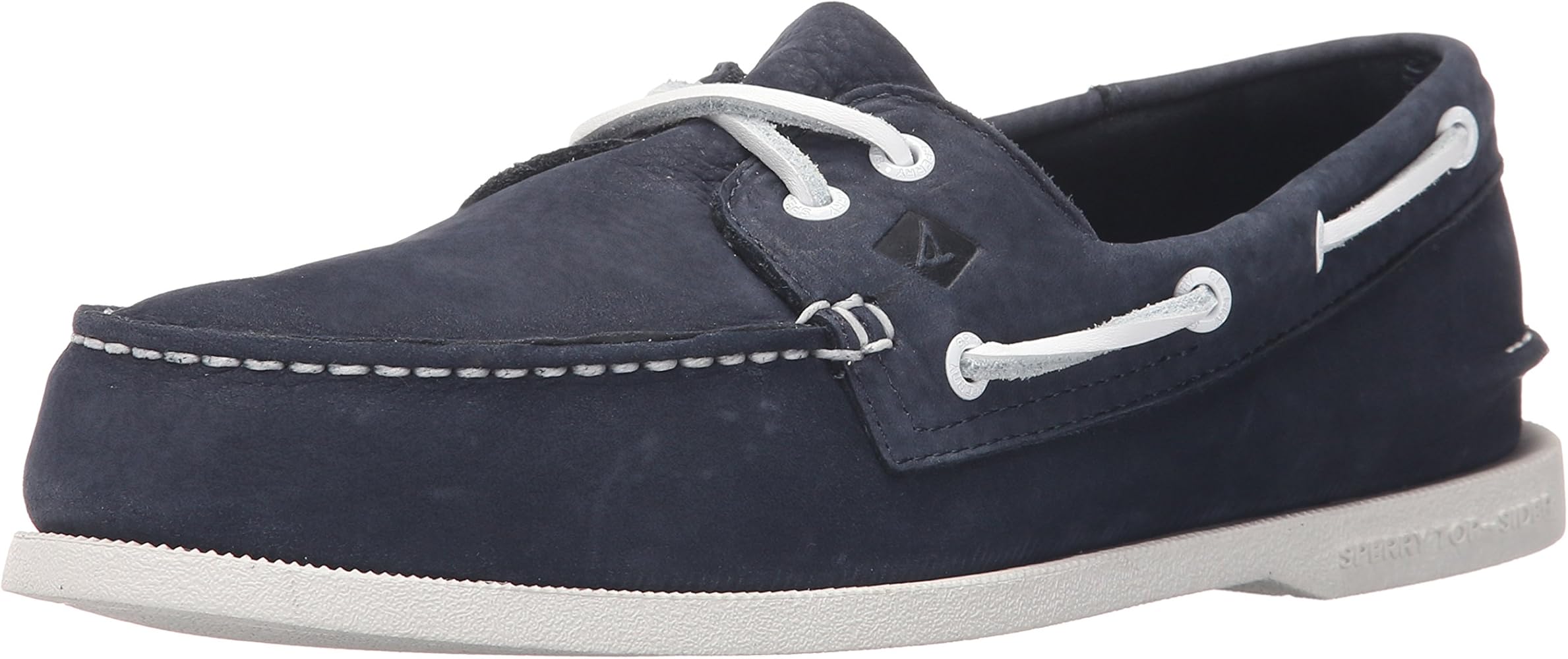 sperry navy slip ons