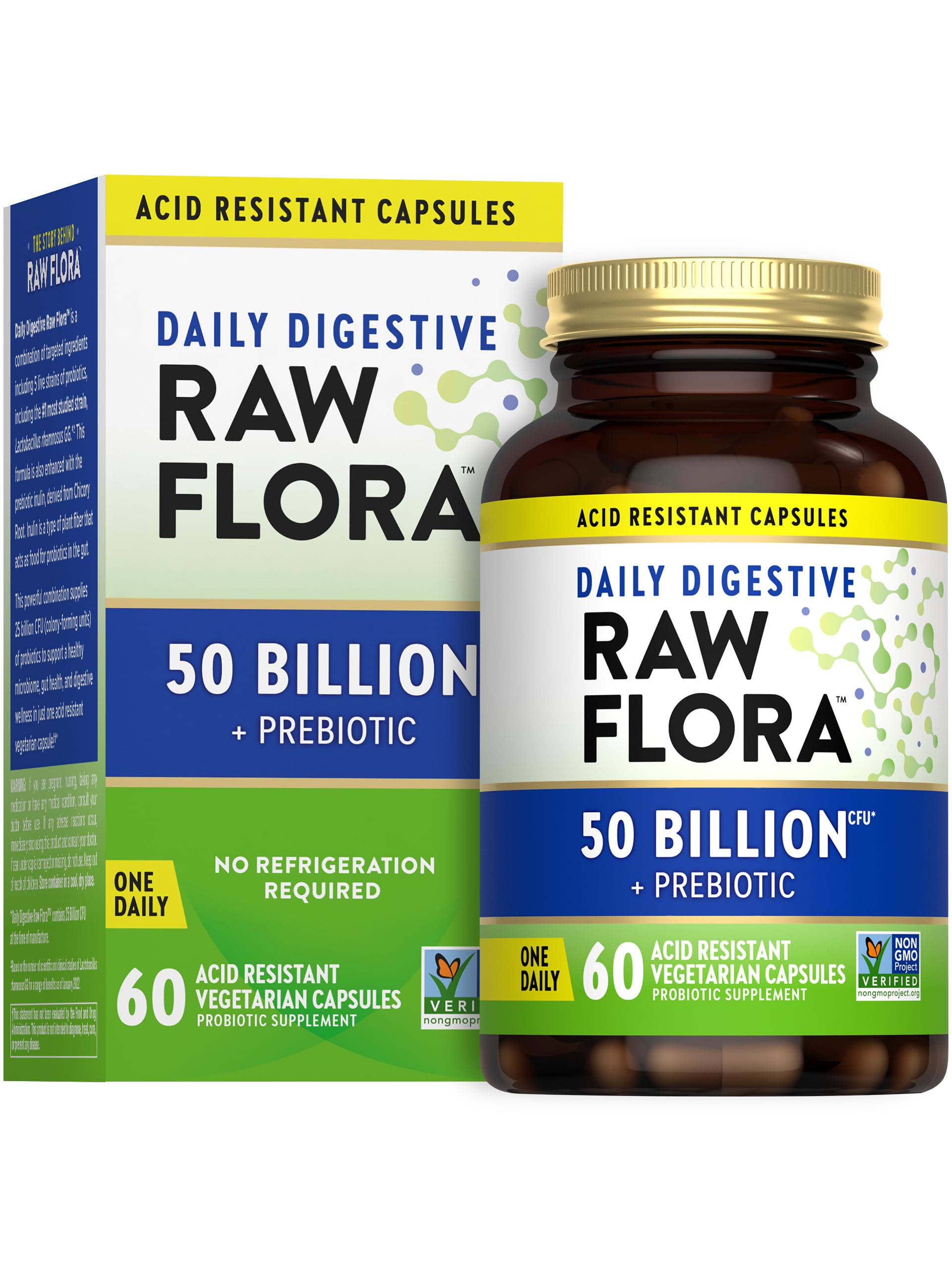 Daily Digestive Raw Flora 50 Billion + Prebiotic