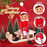 Elves Behavin Badly Christmas Elfette 12 Inch Plush Toy Red Long Legs view 3