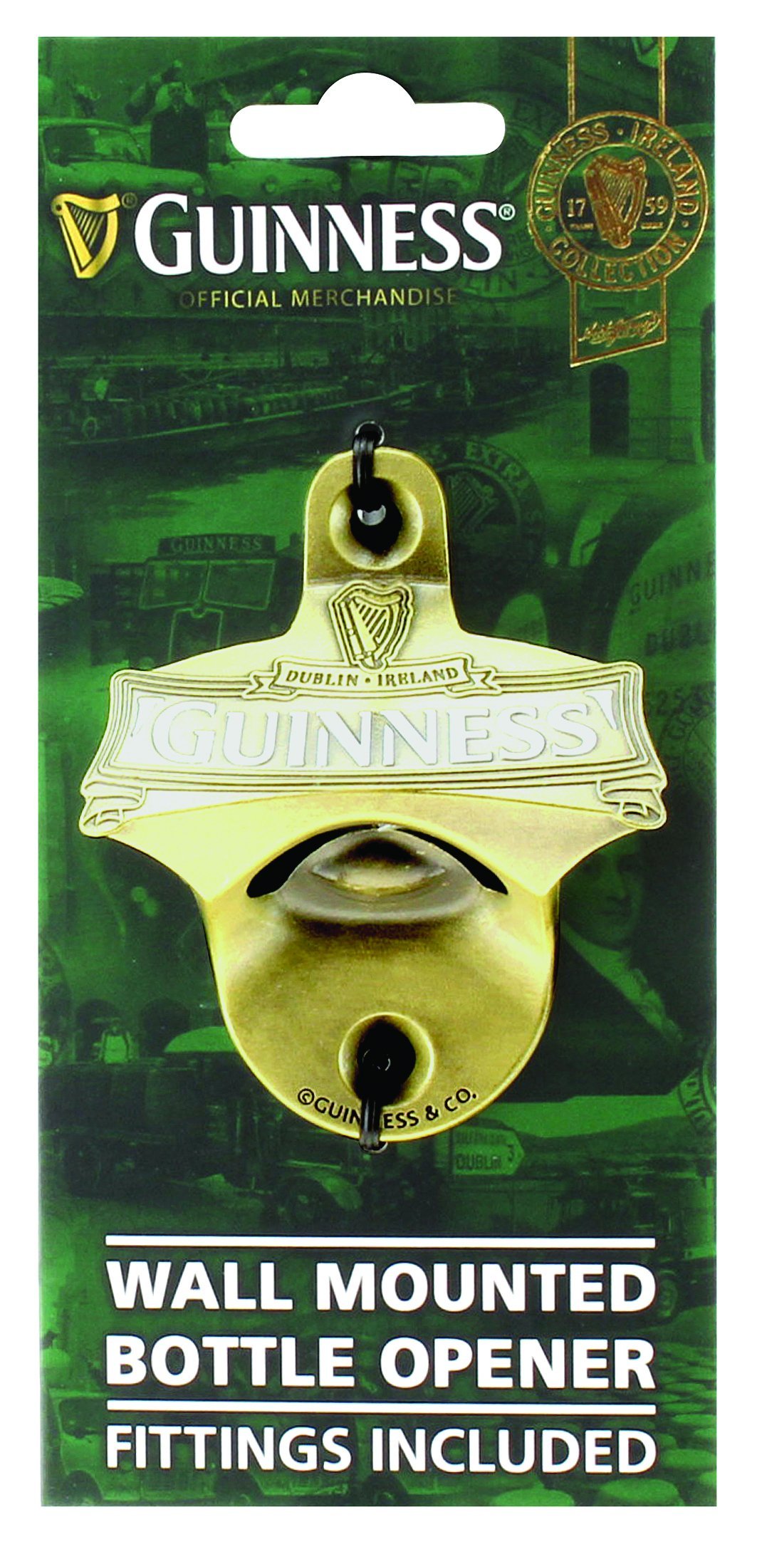 Guinness Ireland Wall Mounted Bottle Opener (green) (sg)