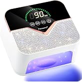 Rechargeable UV LED Nail Lamp, Cordless Nail Dryer for Gel Polish, UV Nail Lamp with 3 Timers Setting and LCD Touch Screen, Professional Curing Lamp Light with 45 Beads for Salon and Home