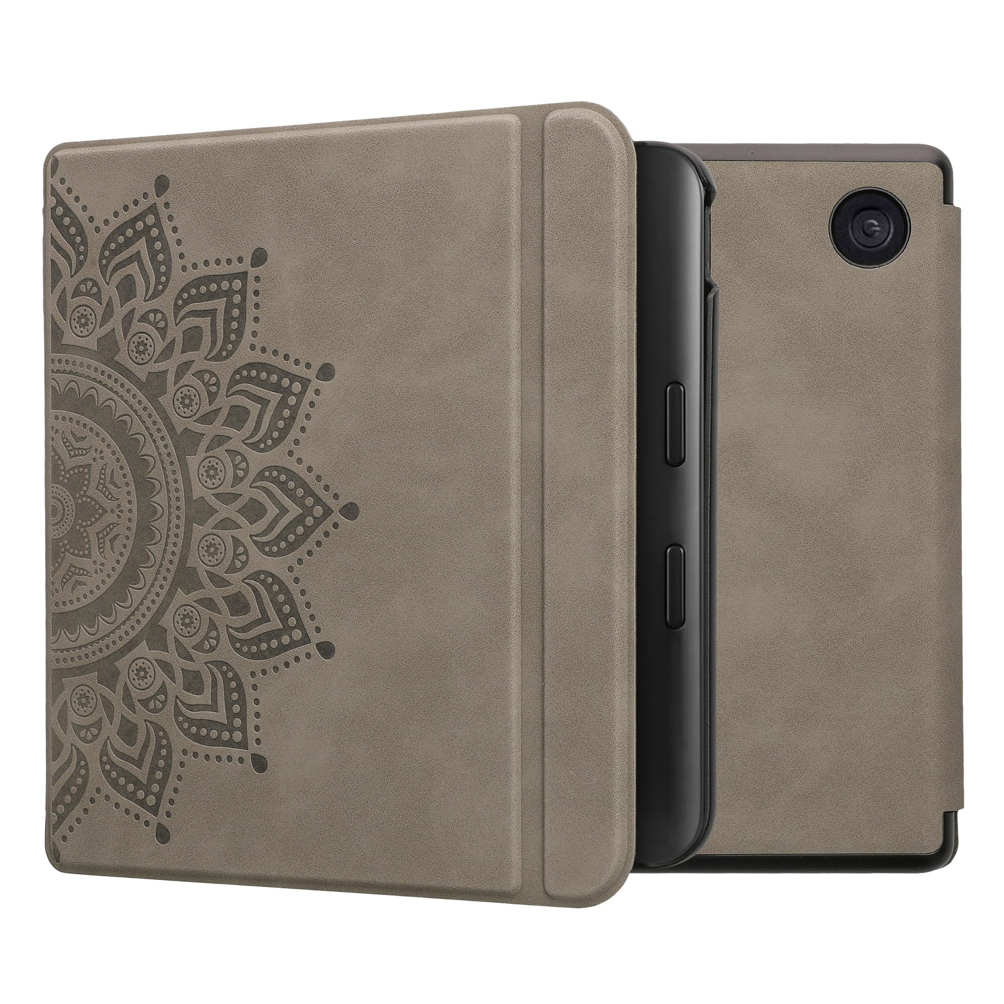 kwmobile Cover for Kobo Libra Colour Case - eReader Cover with auto sleep funktion - Rising Sun with Grey
