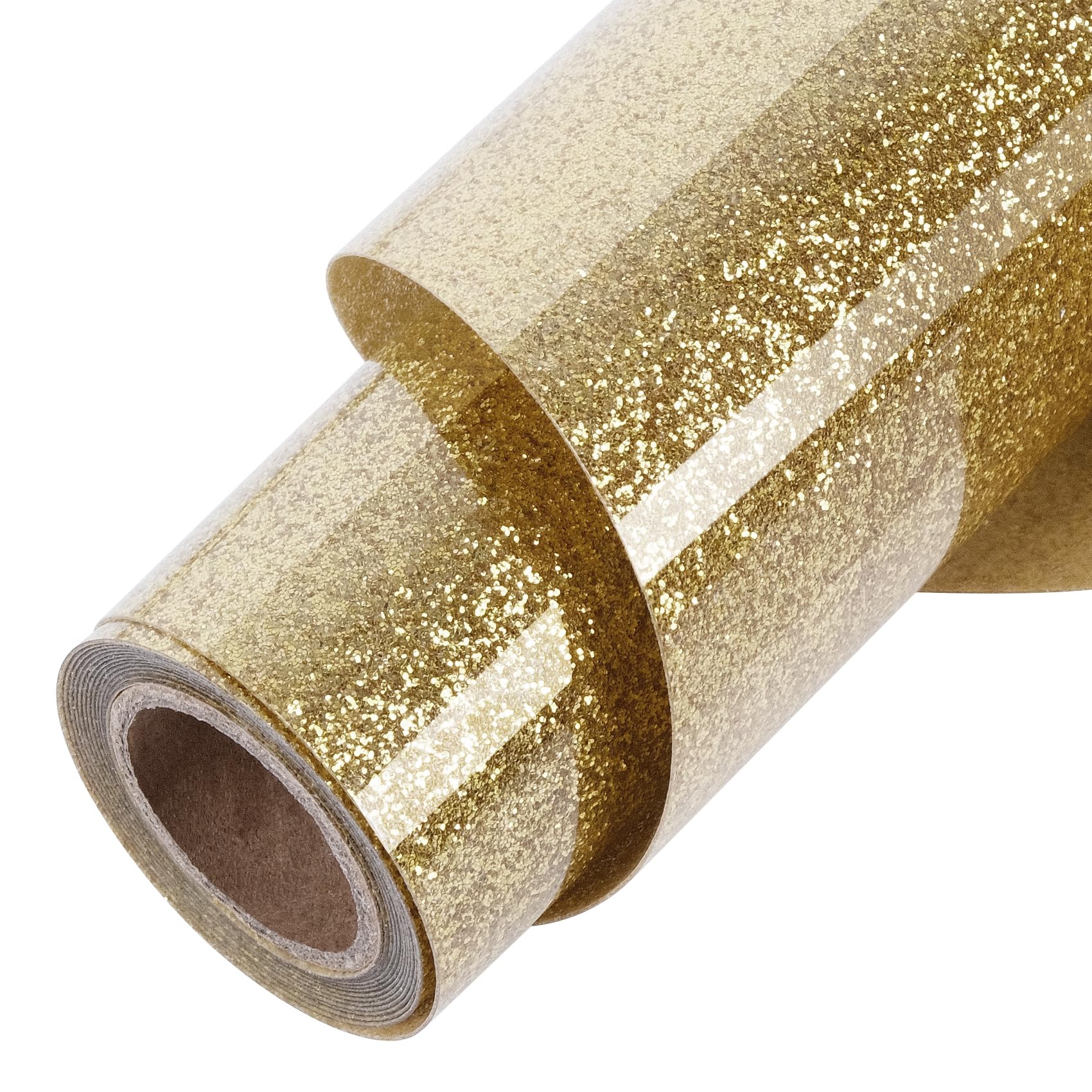 Photo 1 of ?TORC Champagne Glitter HTV Champagne Heat Transfer Vinyl HTV Rolls, 12" x 6 ft Iron on Vinyl for T Shirts Champagne HTV Vinyl for All Cutter Machines Easy to Cut & Weed for Heat Vinyl Design 1 Roll
