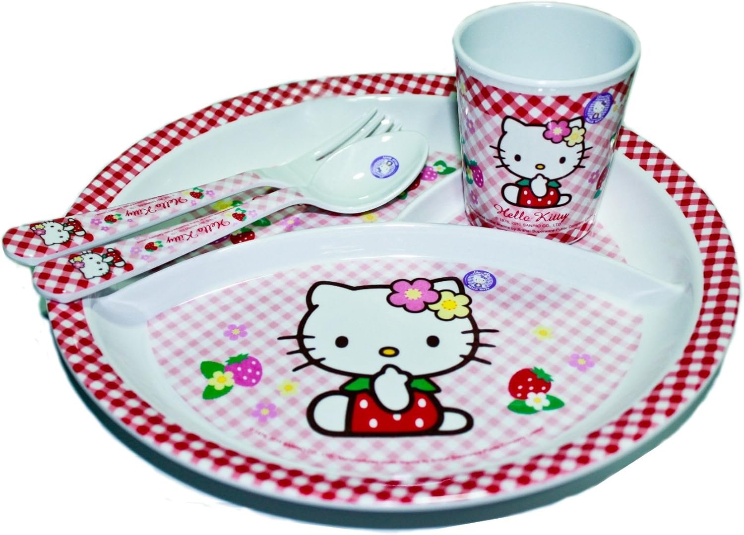 Amazon.com: Hello Kitty Melamine Children Tableware Kids ...