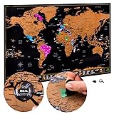 Atlas & Green Scratch Off World Map with all U.S