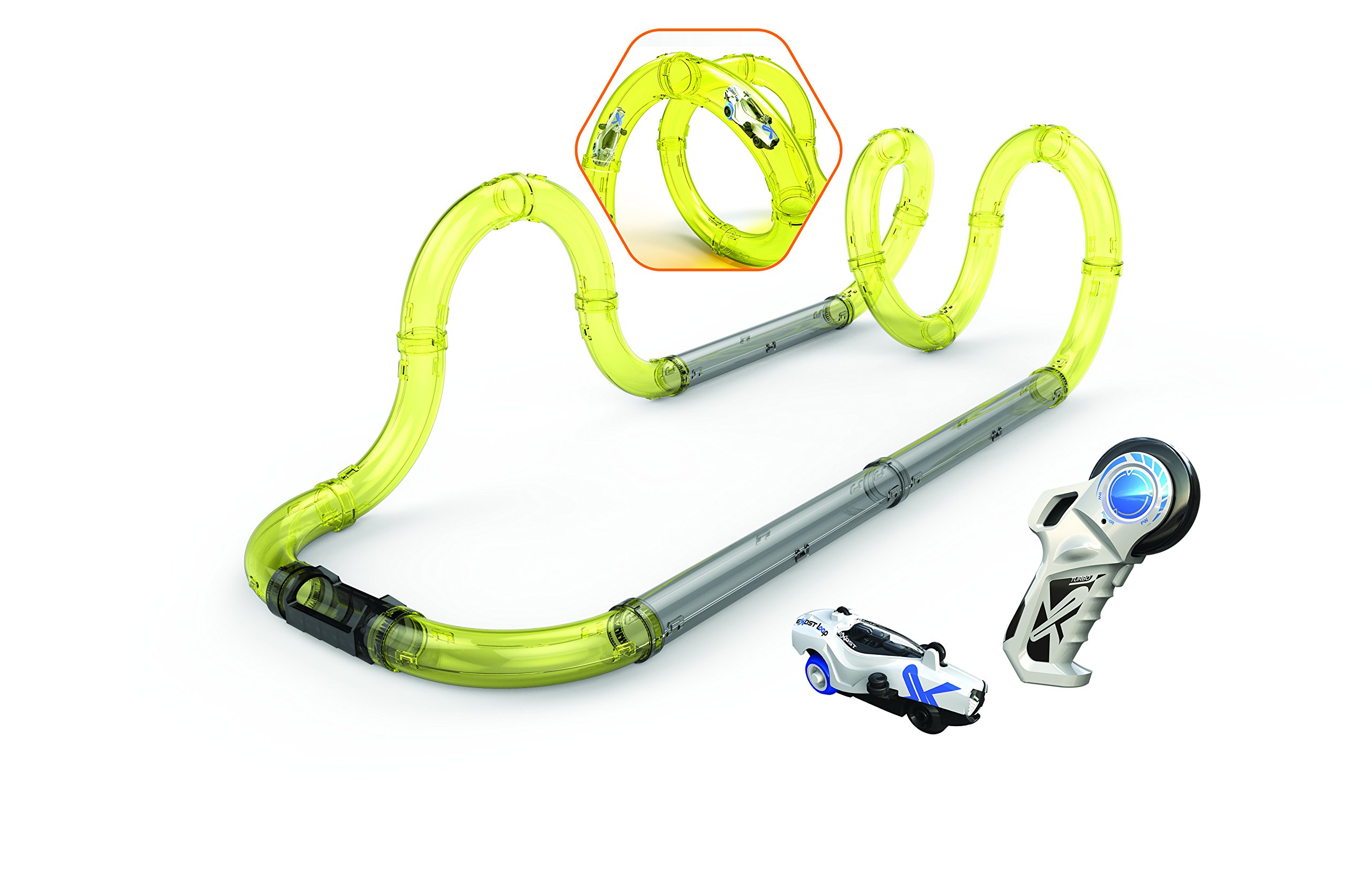 Silverlit Exost Loop Car Circuit Speed Training Set - 1 Player Training Set - 18 XXL Tubes to Assemble - Toy with Light Effects