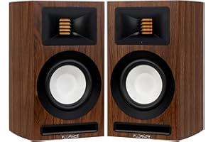 Fluance Ri71 Reference Stereo Powered Bookshelf Speakers with High Performance AMT Tweeters, 5" Drivers, 120W Amplifier for M