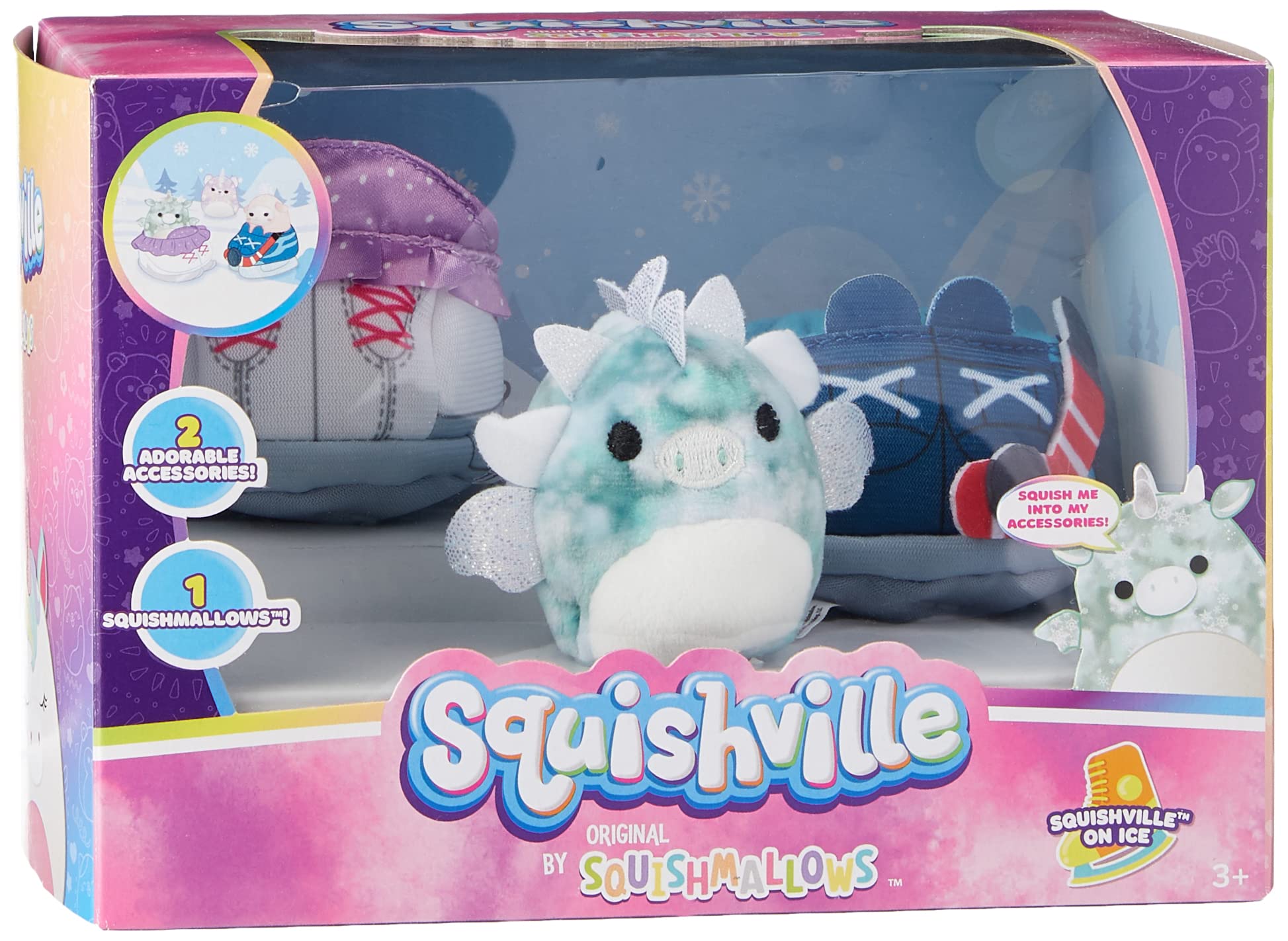 Squishville SQM0318 Ice Accessory Set Plush Toys for Kids, Multicolor, 2 Inch