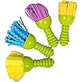 READY 2 LEARN Textured Art Tools - 4 Green Paint Sponges for Kids - Thick Kids Paint Brushes - Easy-Grip Paint Brushes - Art Supplies for Toddlers 1-3