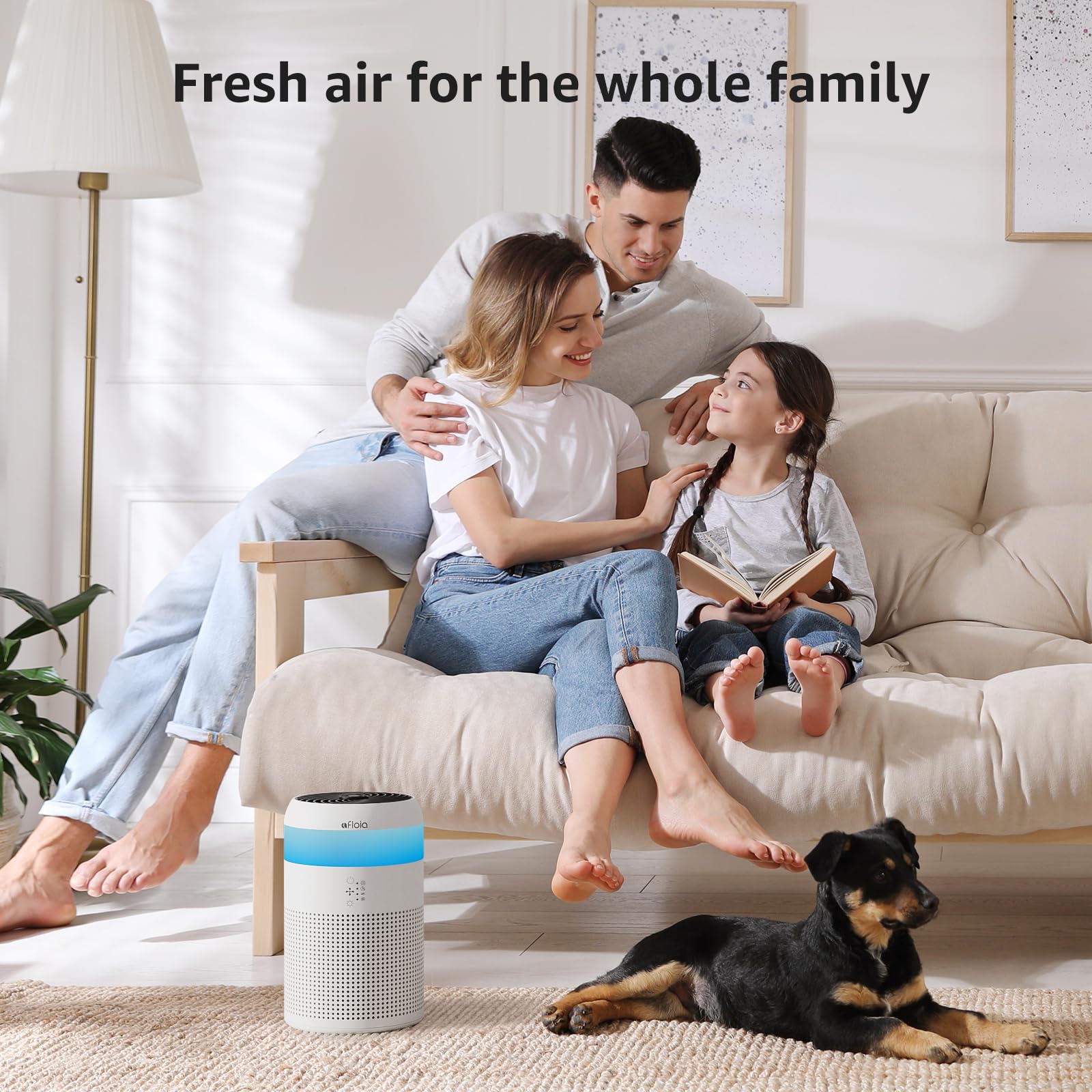Afloia Air Purifiers for Bedroom Dorm with 7 Colors Light & Fragrance Sponge for Home Office Living Room, Small Desktop Air Purifier for Pet Dander Mold Pollen Odor Smoke Dust