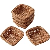 Constructive Playthings Set of Six 5" Square Plastic Woven Baskets for Storage or Sorting
